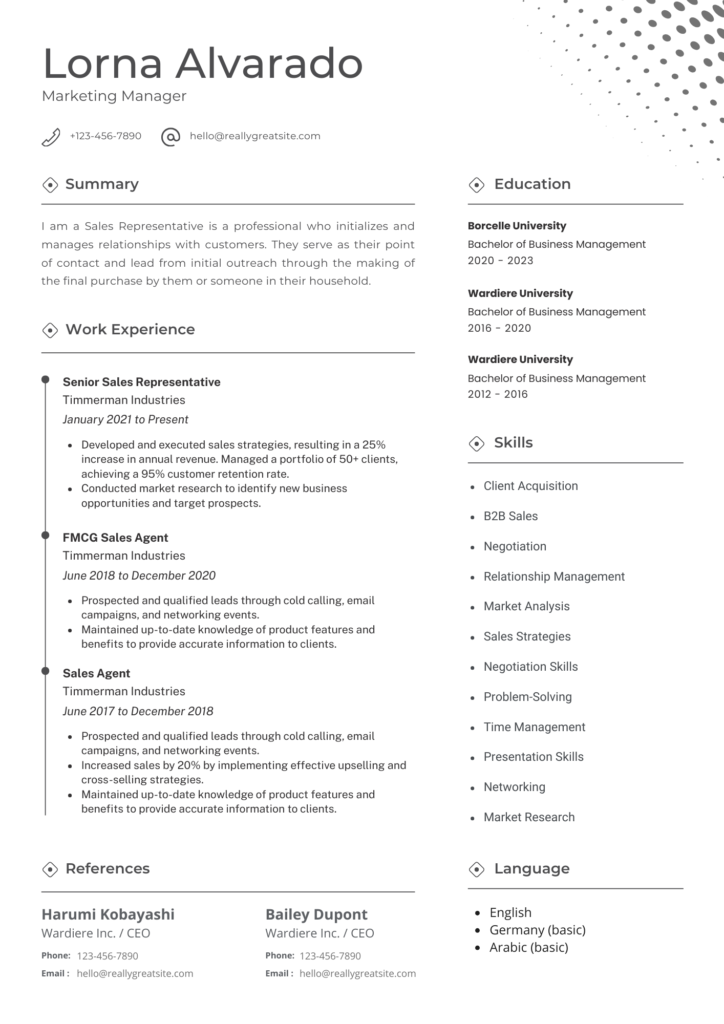 black and white corporate resume (1)
