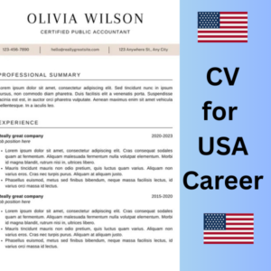 cv for usa career