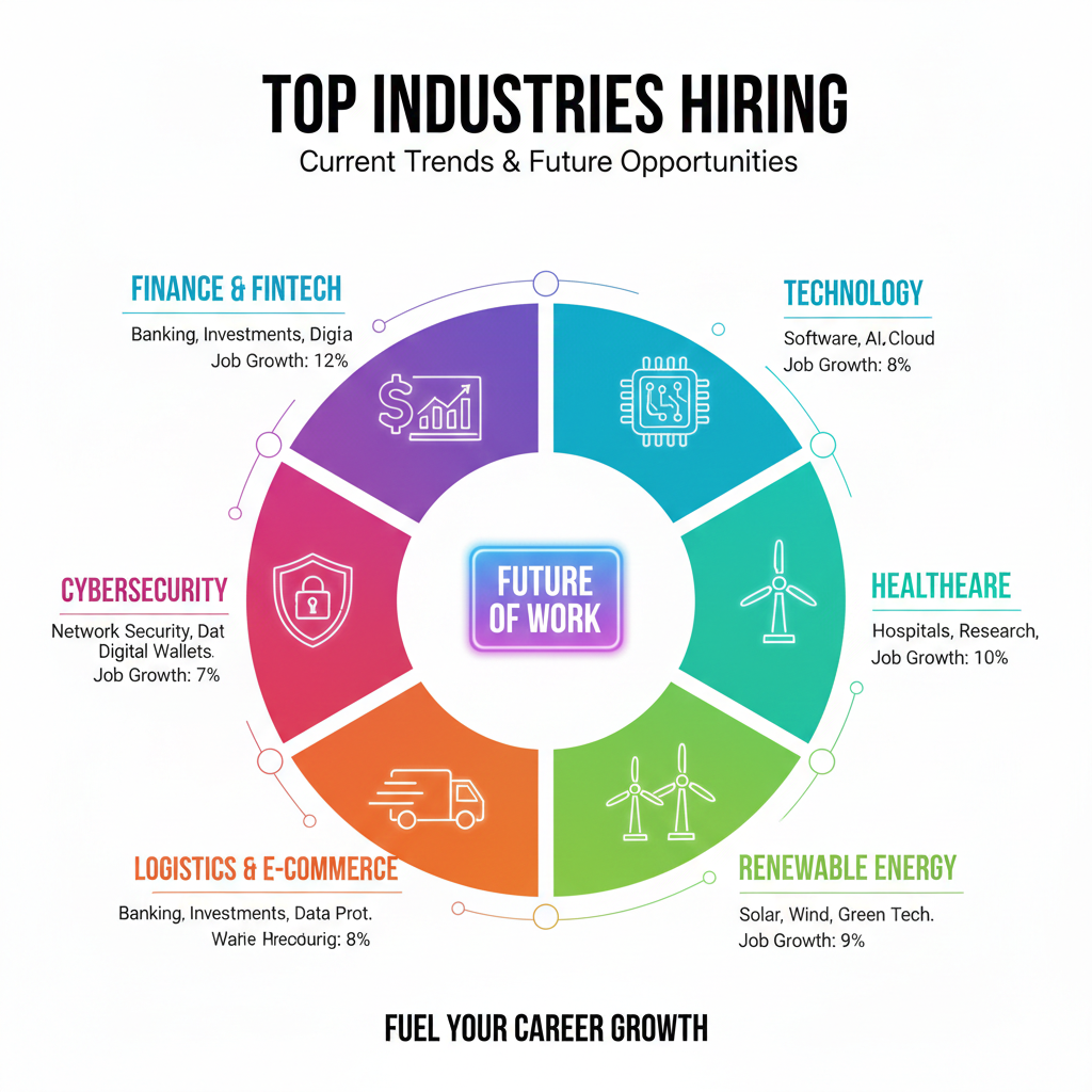 Virginia technology and healthcare job sectors