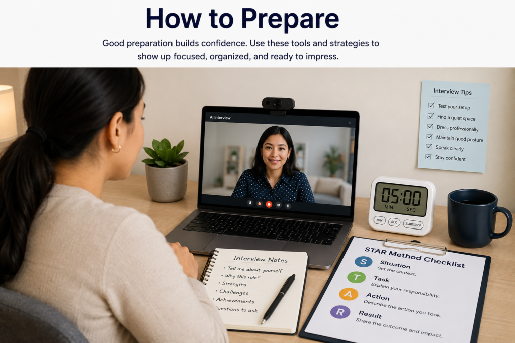 How to prepare for an AI video interview using the STAR method