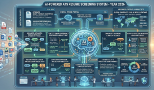 AI-powered ATS resume screening system analyzing job applications in 2026
